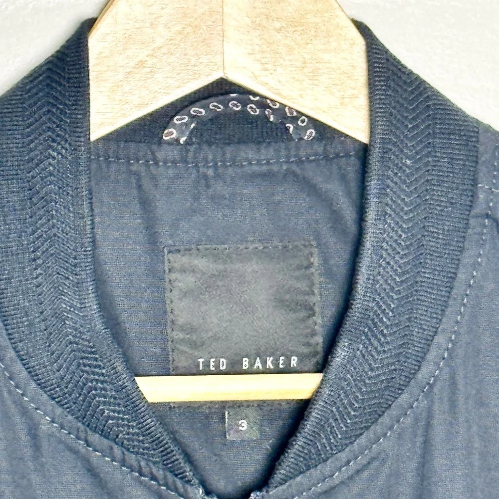 Ted Baker Bars Bomber Jacket in Navy Sz M